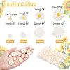  100Pcs 4 Styles Flatback Hair & Costume Accessories Ornaments Resin Flower Daisy Cabochons CRES-NB0001-37B-2