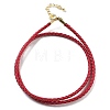 Polyester Cord Braided Necklace Makings MAK-L043-03G-12-1