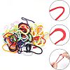 FINGERINSPIRE 60Pcs 10 Colors Plastic Replacement Pull Tab Accessories FIND-FG0001-15-3