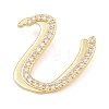 Brass Micro Pave Clear Cubic Zirconia Pendants CU-CBA8481-01G-U-2