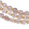 Natural Purple Phantom Quartz/Purple Lodolite Quartz Beads Strands G-Z147-A04-01-4