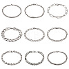 Unisex 304 Stainless Steel Chain Bracelets BJEW-TA0001-05P-1