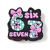 Number 6 7 Theme Cartoon Silicone Beads SIL-E013-02D-1