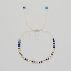 Adjustable Boho Natural Lapis Lazuli Faceted Rondelle Braided Bead Bracelets OW0255-7-1