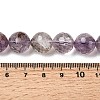 Natural Purple Phantom Quartz Purple Lodolite Quartz Round Beads Strands G-Z127-B01-12mm-5