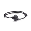 Natural Lava Rock Beaded Cord Bracelet BJEW-JB07681-5