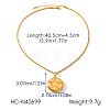 304 Stainless Steel Openable Photo Locket Pendant Necklaces for Women WG5489D-02-1