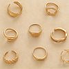 10Pcs Alloy Finger Rings Set for Women WGC74B8-03-2