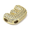 Rack Plating Brass Micro Pave Clear Cubic Zirconia Pendants KK-R163-05E-G-2