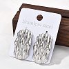 304 Stainless Steel Studs Earrings for Women EJEW-K306-27P-2