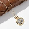 Brass Twelve Constellations Tarot Pendant Necklaces NJEW-Q006-01J-G-4