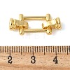 Brass Pave Clear Cubic Zirconia Fold Over Clasps KK-M320-15G-3