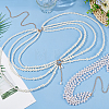 2Pcs 2 Styles Multi Layered ABS Plastic Pearl Beaded Chain Belts AJEW-FG0004-01-5