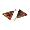 Natural Tree Bark Agate Pendants G-Q606-12-2