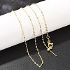 1.5MM Adjustable Slider Brass Dapped Chain Necklaces for Men Women NJEW-L012-10G-1