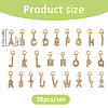 26Pcs Alloy Rhinestone Pendant Decorations HJEW-FH00327-2