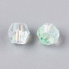 Transparent Spray Painted Glass Beads EGLA-N018-4mm-04-3