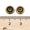 Rack Plating Flat Round Brass Beads KK-M302-01AG-3