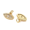 Brass Micro Pave Cubic Zirconia Charms CU-CBAF0F8-17C-G-2