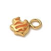 Ion Plating(IP) 304 Stainless Steel Enamel Charms STAS-G351-05G-01-2