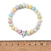 Glass & Synthetic Turquoise Beaded Bracelets BJEW-JB13889-02-4
