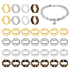   4 Bags 4 Colors Brass Bead Frames FIND-PH0009-16-1