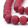 Synthetic Lava Rock Beads Strands G-S277-6mm-12-4