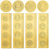 CRASPIRE 40 Sheets 4 Styles Self Adhesive Gold Foil Embossed Stickers DIY-CP0010-45-1