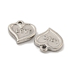 Non-Tarnish Valentine's Day 304 Stainless Steel Charms STAS-P356-31P-2