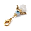 Angel Glass Seed Bead Pendant Decorations HJEW-MZ00085-5