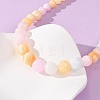 Dyed Round Natural Green Jade Graduated Beaded Necklaces GG-CBAA808-05P-5