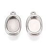 304 Stainless Steel Pendant Cabochon Settings STAS-N114-46B-P-1