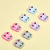 8Pcs 4 Colors Food Grade Eco-Friendly Silicone Beads SIL-CA0002-16-3