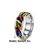 Printed 304 Stainless Steel Finger Rings WG4341D-02-2