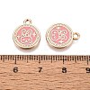 Rack Plating Alloy Enamel Pendants ENAM-N070-01C-02G-02-3