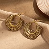 Bohemian Style Alloy & Cotton Cord Dangle Earrings FS-WGA9B48-07-1