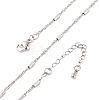 Brass Singapore Chains Necklaces for Women NJEW-D302-04P-2