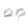 304 Stainless Steel Chunky Rhombus Hoop Earrings for Women EJEW-K242-06P-2