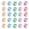 50Pcs Acrylic European Beads MACR-TADJ0001-13R-1