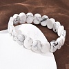 Natural Howlite Faceted Beaded Stretch Bracelets for Women BJEW-K251-07S-3