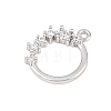 Brass Micro Pave Clear Cubic Zirconia Pendants KK-D225-14P-02-2