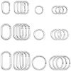 24Pcs 6 Styles Zinc Alloy Spring Gate Rings FIND-SP0001-11-1
