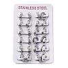 304 Stainless Steel Polishing effect Hoop Earrings EJEW-M001-14P-3