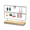 Double Levels Rectangle Iron Earring Display Stand CON-PW0001-151A-01-1