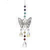 Alloy Hollow Butterfly Pendant Decoration HJEW-TA00227-1