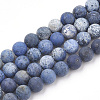 Natural Dumortierite Quartz Beads Strands G-T106-060-1