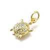 Brass Micro Pave Cubic Zirconia Pendants KK-K400-41G-2