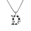 201 Stainless Steel Soccer Initial Pendant Necklacess for Men Women WG63E1E-24-1