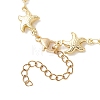 Ocean 304 Stainless Steel Starfish Link Chain Bracelet Making AJEW-JB01552-4
