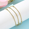 304 Stainless Steel Snake Chain Bracelets for Women BJEW-U019-04G-04-3